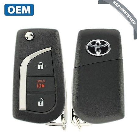 Toyota OEMREF2016-2021 Corolla / 3-Button Flip Key / PN89070-12C20 / HYQ12BFA (H Chip) (OEM Refurb) RFK-TOY098